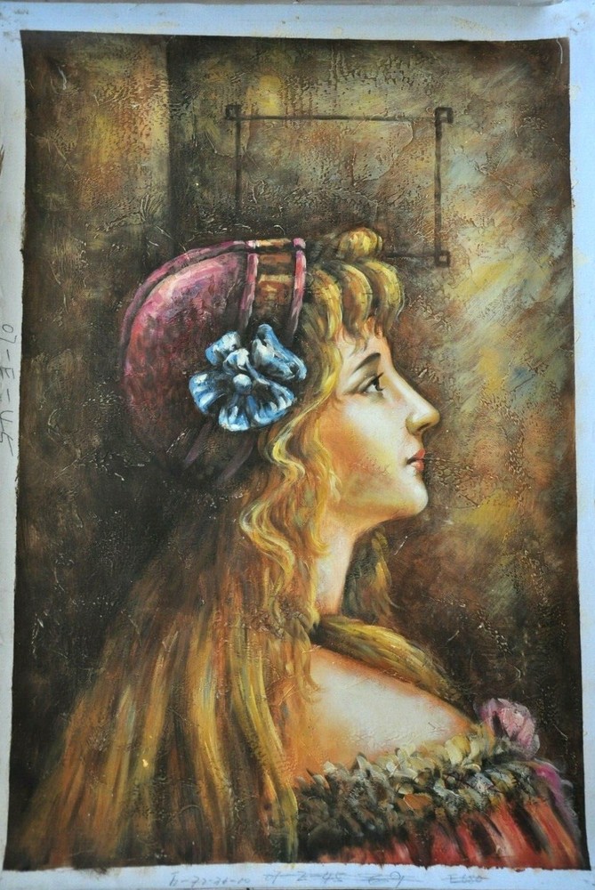 „Noble Lady“ – Handmade Oil Painting on Canvas, 62cmX92cm