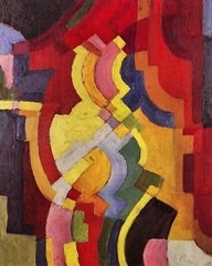 Colored forms (III) by August Macke Giclee Fine Art Print Reproduction on Canvas