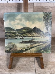 Original Hans Reifferscheid Oil Painting On Canvas Over Board Coastal Landscape