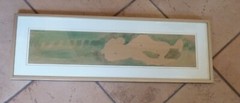 Signed Lawrence Marcuson Double Figure Study 1997 Gouache 8 3/4 X 26″