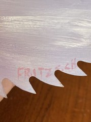 William Fritzsch Jr (1939-2018) Acrylic On Saw Blade Eagle Flying Mountain River