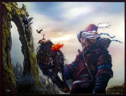 BRUCE EAGLE PAINTING MASTER OF THE SKY MONGOLIA
