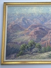 ANTIQUE AMERICAN IMPRESSIONIST PAINTING 1930 GRAND CANYON LARGE CHESTER SCHROCK