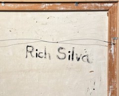 Richard Silva Abstract Oil Painting Fresno California Modern Art Birds Eye View