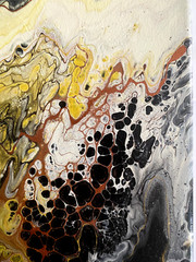 Original Abstract Acrylic Painting Stretched Canvas 12″x16″x0.6″ Wall Art Decor