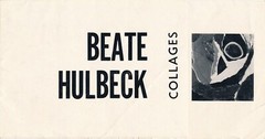BEATE HULBECK 1956 UNIQUE COLLAGE DADA ART SIGNED
