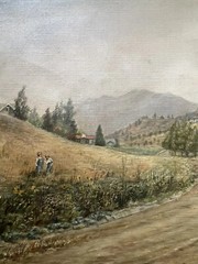 Antique Early California Painting Landscape American Listed Los Angeles 1910’s
