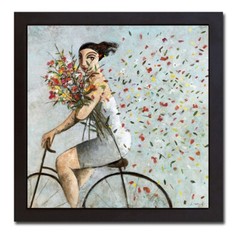 Framed Petals by Didier Lourenco Gallery-Wrapped Canvas Giclee Art (20 x 20 in)