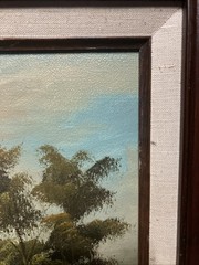 Nash Oil On Canvas Landscape Painting Framed 19″ X 24″