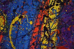 Jackson Pollock style canvas￼￼￼ Painting 81” X 62” XL (6ft. 9in.)Abstract,Modern