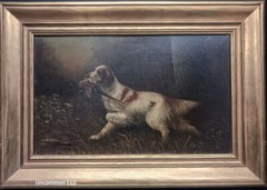 Dog with Pheasant by Walter Addison (1876-1950) Oil on Canvas
