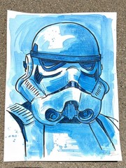 Original Stormtrooper 2 Painting By Alannah Dyer- Acrylic 9×12 in Star Wars Fan