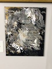 Abstract Original Painting on canvas Artist Suzanne Sloan Drip Art
