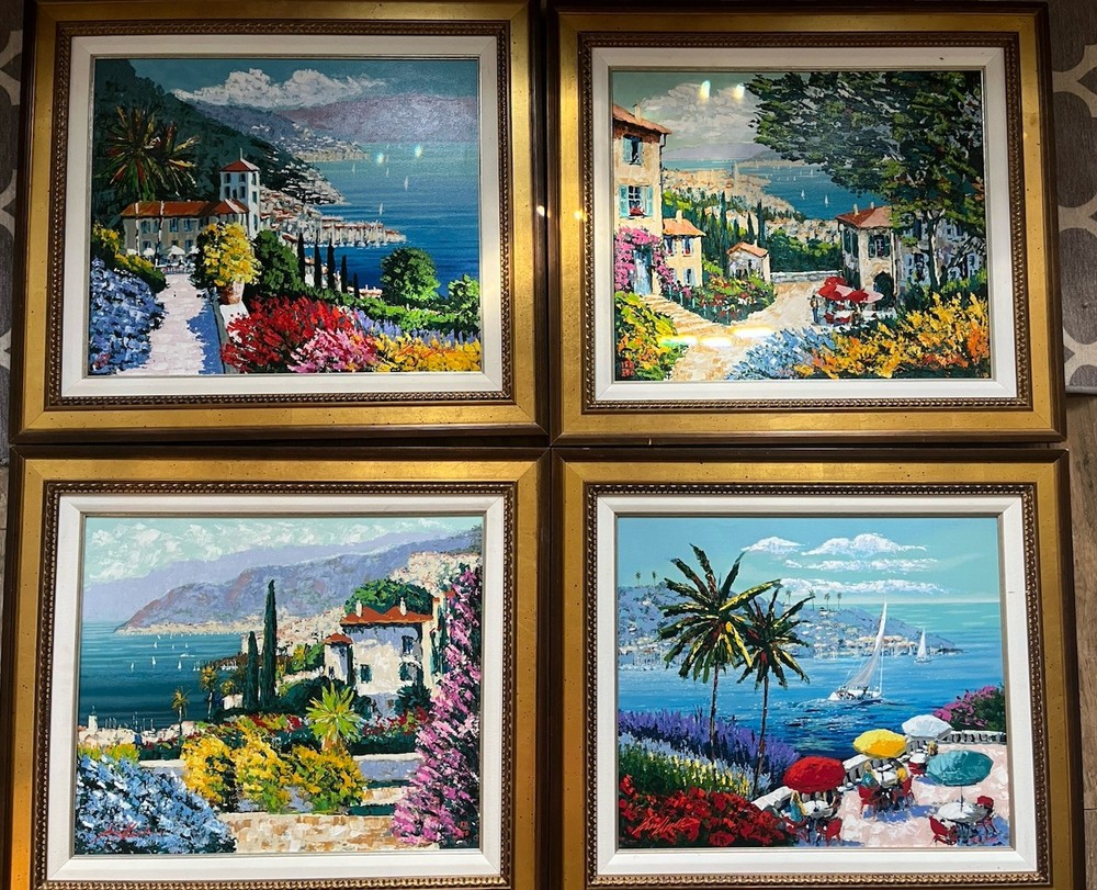 Kerry Hallam (UK/USA), Contemp. Original Large 4 Pc Collection 158/250 Signed!