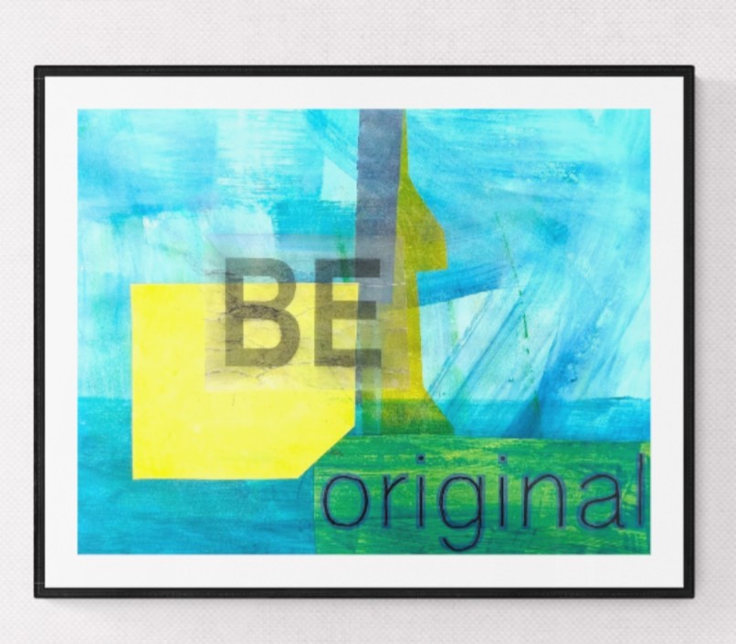 Original Collage Painting on Art Paper. 11×14 Inches. Motivational Art.