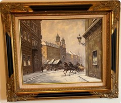 Old Warsaw /Signed:H.Chimielynski/Early 20th.C./ Polish Oil Painting ; 27″x 23″