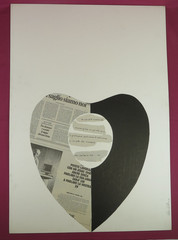 Cristina Bullio Heart Collage Original China Art Conceptual 1980s C5