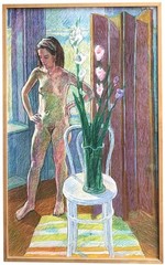 ROBERT FINCH 20th c. American PAINTING Young Female Nude PHILADELPHIA PA ARTIST