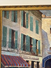 Paris France Painting French Large Oil Street Scene City Life Greenwood Vintage