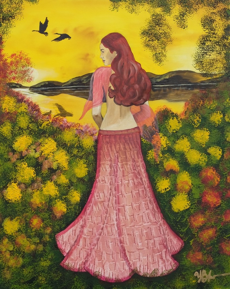 Art, Painting, „Evening“ – Giclee on Canvas 22″x 28″ by Yelena Berzon