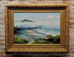 Bennett Bradbury -Along the Big Sur Coast -California Impressionist Oil painting