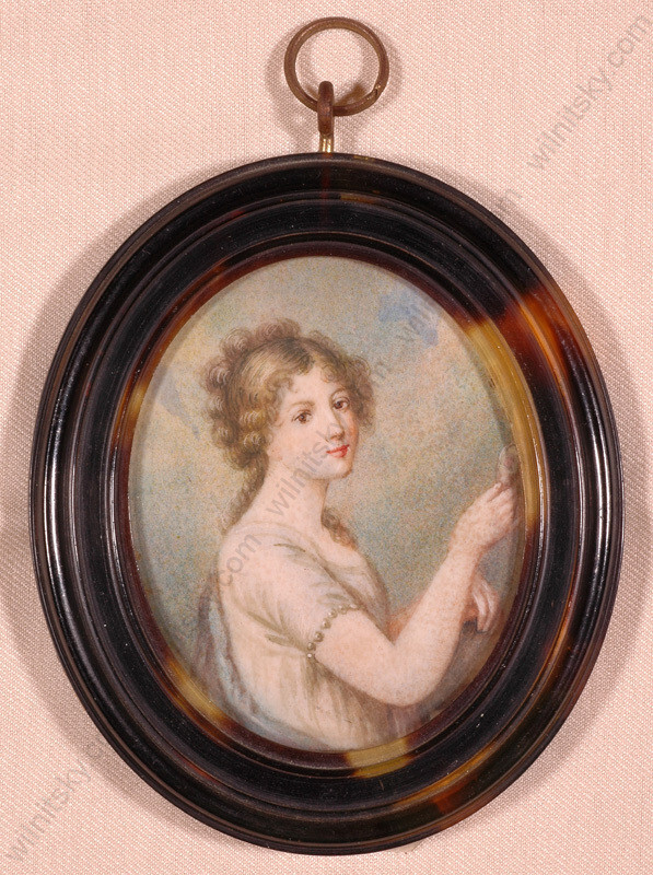 F.H. Fueger (1751-1818)-Follower „Young Lady“ Miniature, 19th century