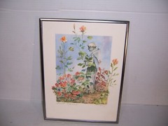 Framed Saint Francis Watercolor Painting by Connie Kersey 12 1/4″ x 9 1/4″