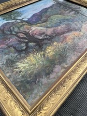 Vintage Oil Painting “April 1989 Mogollon New Mexico Landscape” by Bill Rakocy