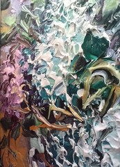 Original Oil Painting Lilac Still Life Floral Impasto Framed Bouquet Art 6*4