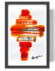 Guajardo Art: Light Sound 9X6 Original Paper Bold Abstract Wall Art