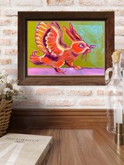 PORTIA Original Flying Bird Rabbit Bruny Island 13x18cm Canvas Painting Tasmania