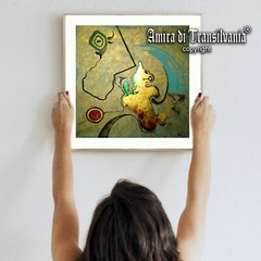 Contemporary Art Abstract Painting Minimalist Original Signed Artist Golden Leaf