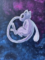 Pokémon Acrylic Painting. Mew
