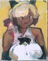 Portrait Boudoir Cubism Anime Woman Oil Painting 16″x20″ Canvas Original Signed