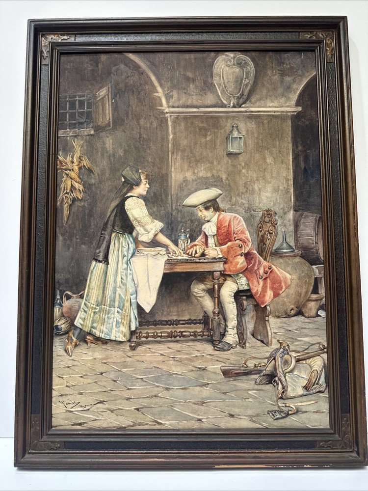 Antique Painting Portrait Man Woman Men Women Masterful Listed 19th Century