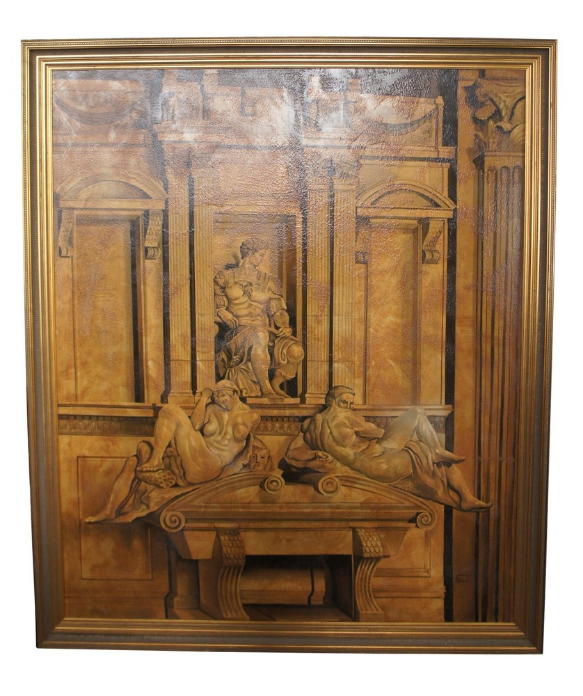 Tomb of Giuliano de Medici After Michelangelo Italian Renaissance Painting 79″