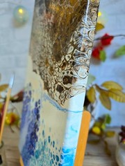 Abstract Sea Beach Acrylic Picture 20x50cm Art Painting on Canvas