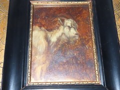 Painting animal portrait „goat“ goat! unsigned!