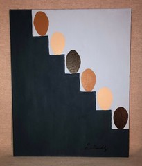 Hand Painted Acrylic Abstract Art by Fran Bernholz – (1) 16″x20″