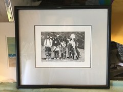 Cheyenne Warriors etching 5/5 Signed