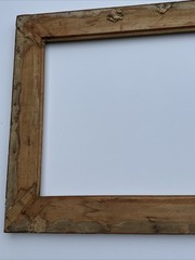 ANTIQUE NEWCOMB MACKLIN FRAME LARGE WOOD CARVED IMAGE SIZE 19 BY 27.5 INCHES OLD