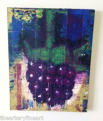 AARON FINK ‚Blackberry‘, 1992 SIGNED Oil on Linen Painting 30″ x 24″ Exc. Cond.