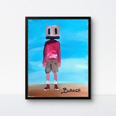 Burnich Original „Standing Still“ 11×14 Canvas Striking Surreal Art Hand Painted