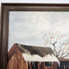 D. Elliott Taos Watercolor Painting, Farmscape, on Board