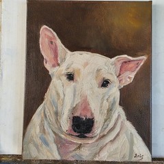 Original Oil Painting Pet Portrait 8×10″, Cute Dog