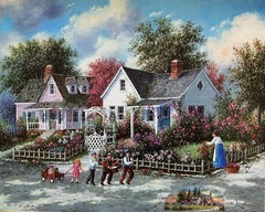 DENNIS P. LEWAN – CELEBRATION 16″ X 20″ HE GICLEE CANVAS w/COA