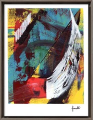 Modern Expressionism Art Abstract Painting Paper FINELLI ORIGINAL 9×12 COA G15Z