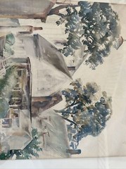 Alfred Hutty Watercolor Charleston Artist, Historical, 24 1/2” x 31”, Framed