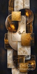 new handmade Painting on 16″ x 32″ canvas Elegant Geometric Abstract by Wendy