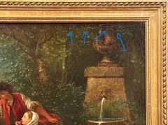 Sebastien Leclerc the Younger (French), 18th C Rococo Style O/C Pastoral Scene!